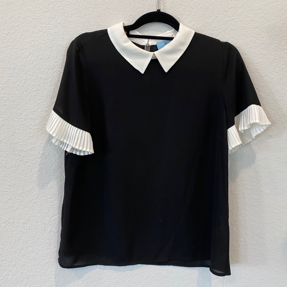 Flirty Pleated sleeve blouse